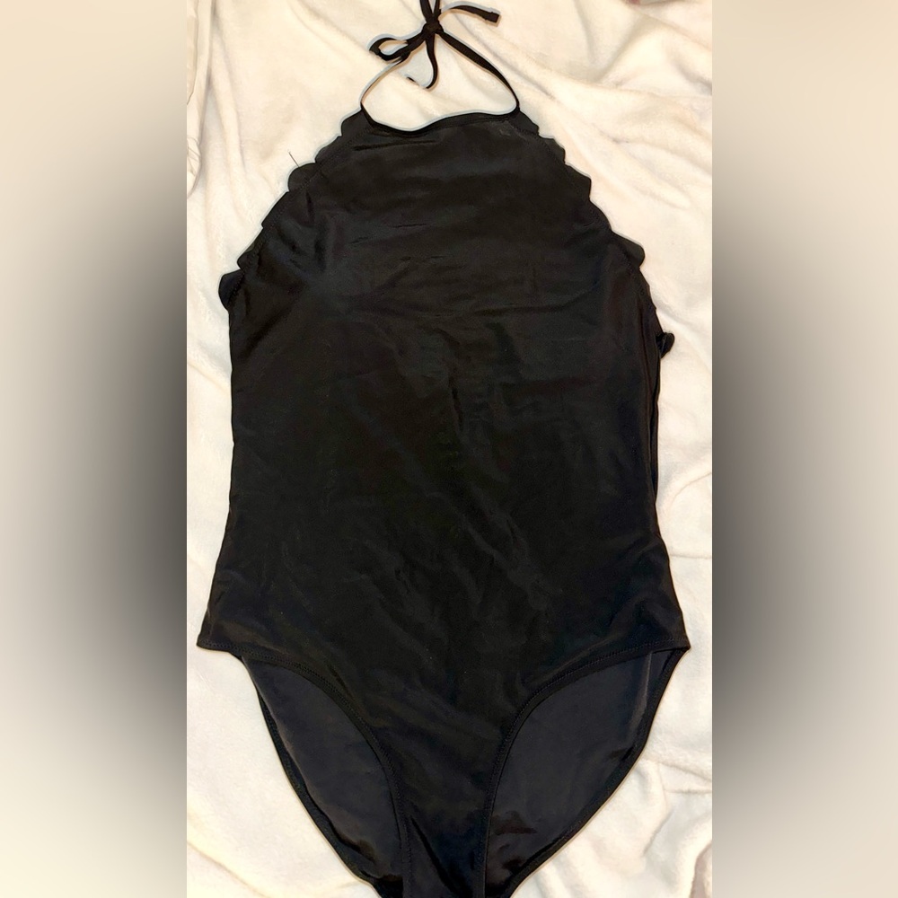 Cupshe Black Halter One Piece Swimsuit